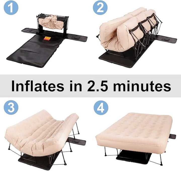 Self Inflatable Bed Double Inflatable Air Mattress Auto Self-Inflating Air Bed with Pump a ...