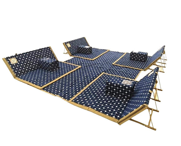 Arabic Folding Carpet Camping Desert Carpet with Pillow Metal Bracket Floor Mat Sets