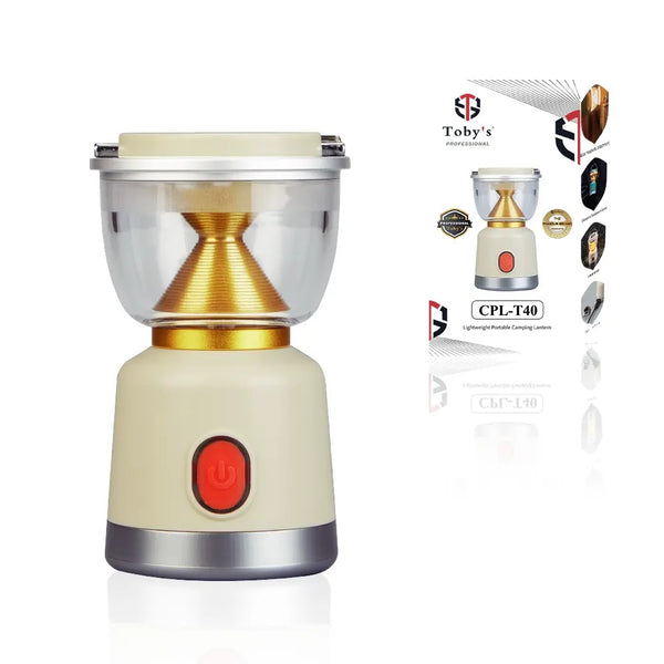 Portable Camping Lantern 2400mAh Rechargeable LED Light, 250 Lumens, 5 Modes, Magnetic Base & Hanging Ring (62H Runtime)