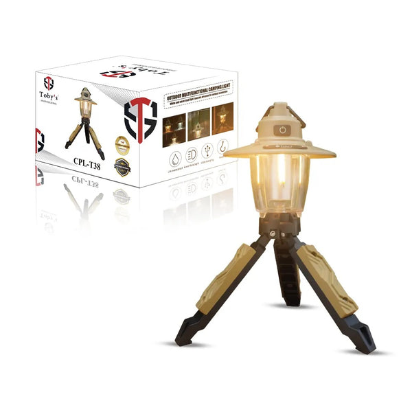 Camping Light with Tripod Stand Rechargeable Work Light 2800 mAh Battery Power 3 Light Modes