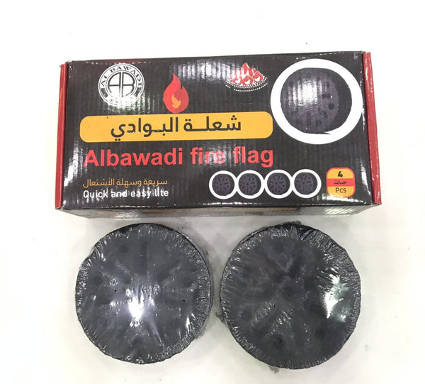 Fire Flag Smokerless Charcoal BBQ Flame Round Charcoal 4PCS