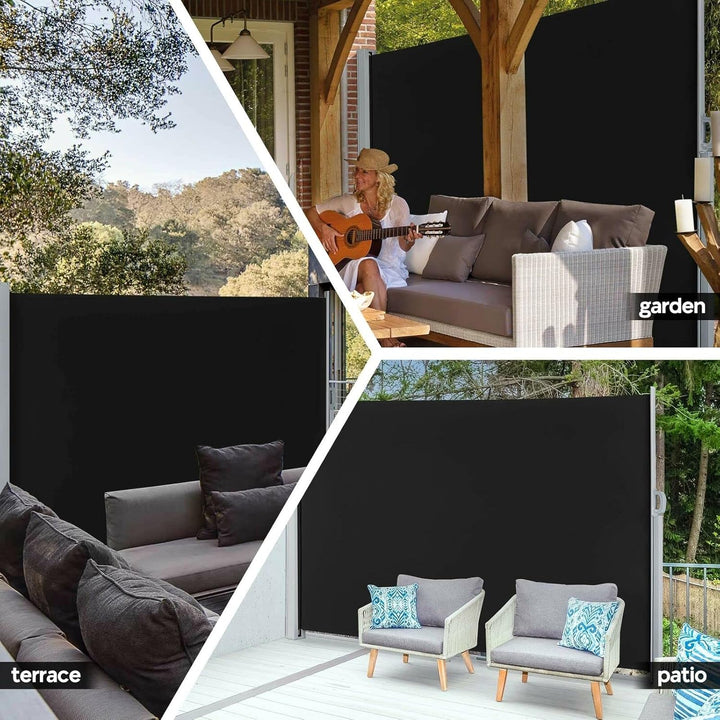 Retractable Windshield Screen Retractable Side Awning Windshield Wall Screen Pop Up Garden Yard Wind ...