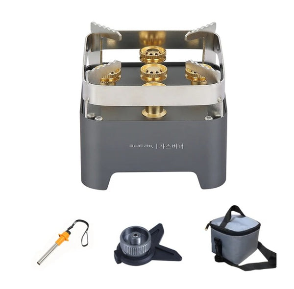 Portable Camping Gas Stove 5Holes Outdoor Windproof High Power Fire Stove