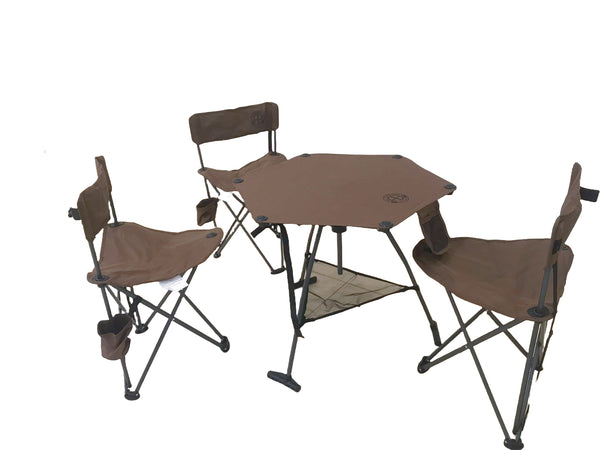 Portable Folding Table with Folding Chairs 3PCS For Camping Picnic