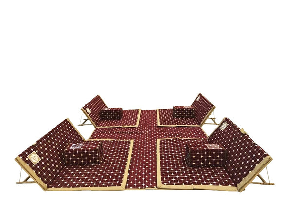 Arabic Folding Carpet Camping Desert Carpet with Pillow Tent Floor Mat Sets
