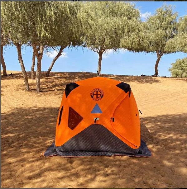 Folding Camping Tent Desert Sleep Tent Fishing Tent Waterproof Easy Open 3-4 Person Use